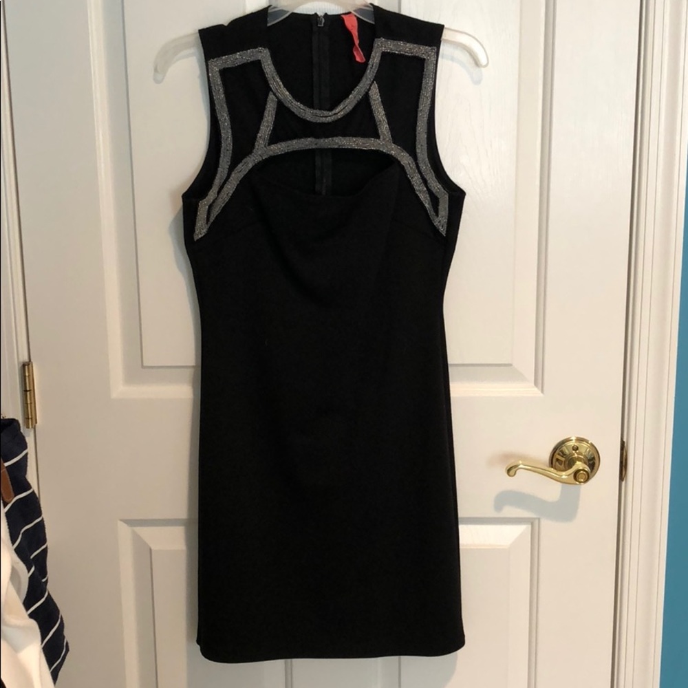 Black eighth sixty dress with beaded detailing